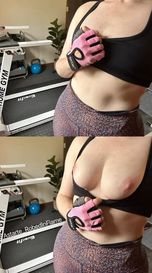 One of the many benefits of having a home gym: