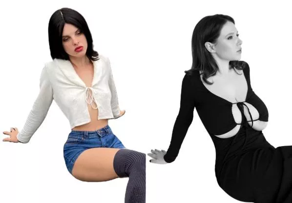 One of the two is not likely to have sagging breasts but i immensely prefer the other ......