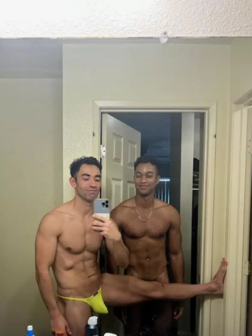 one of us isn't wearing anything