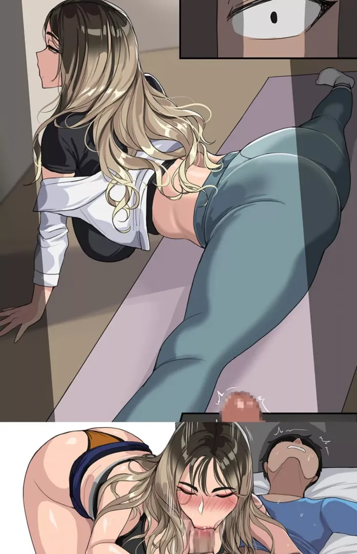Onee-san doing yoga
