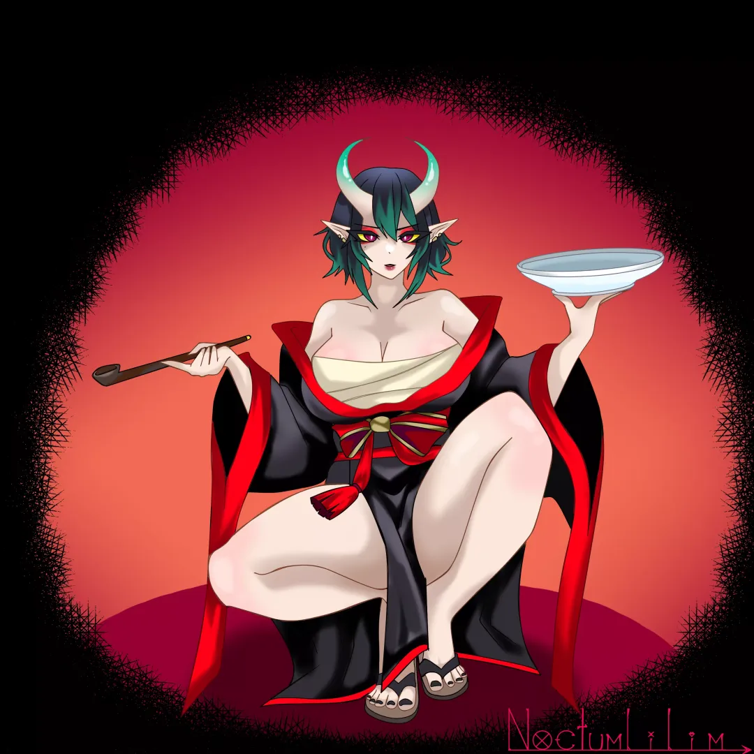 Oni Girl By (NoctumLILLIM)