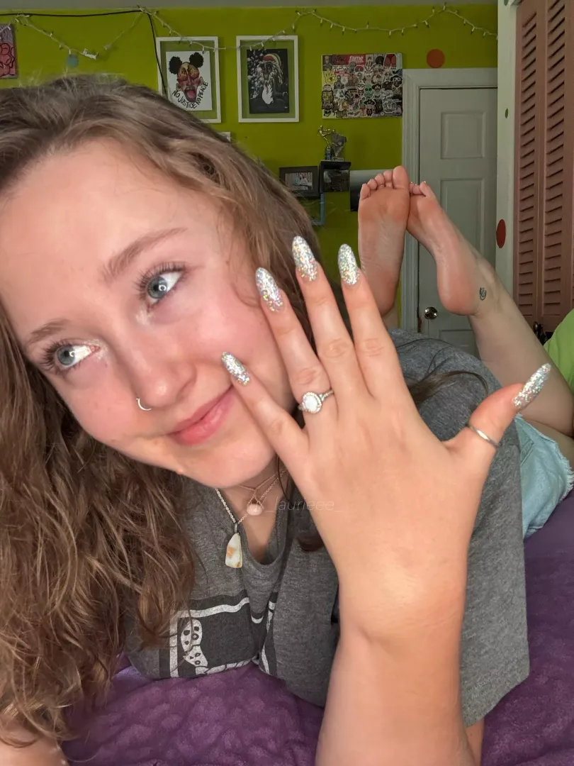 Oops did I distract you with My long glittery nails 