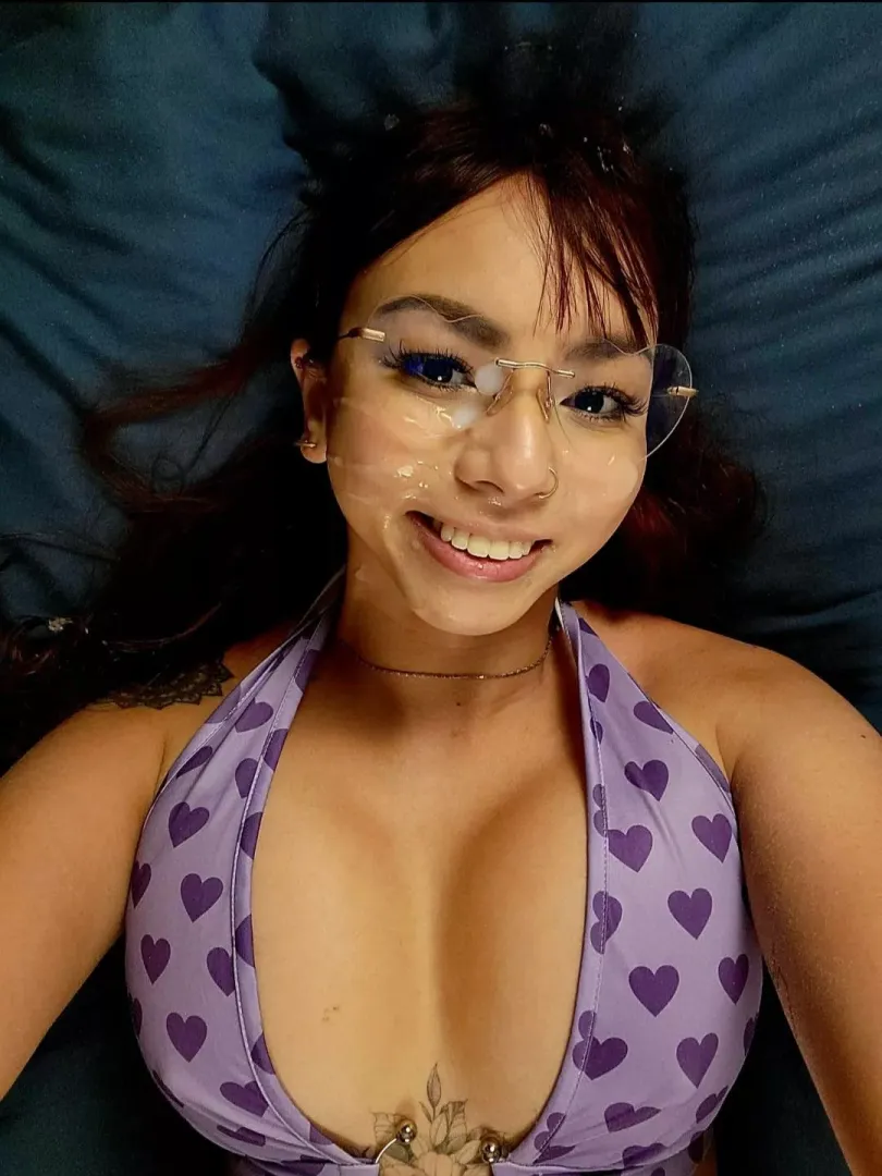 Oops got some cum on my glasses