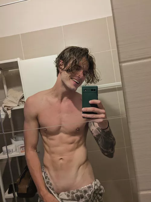 Oops my towel is falling