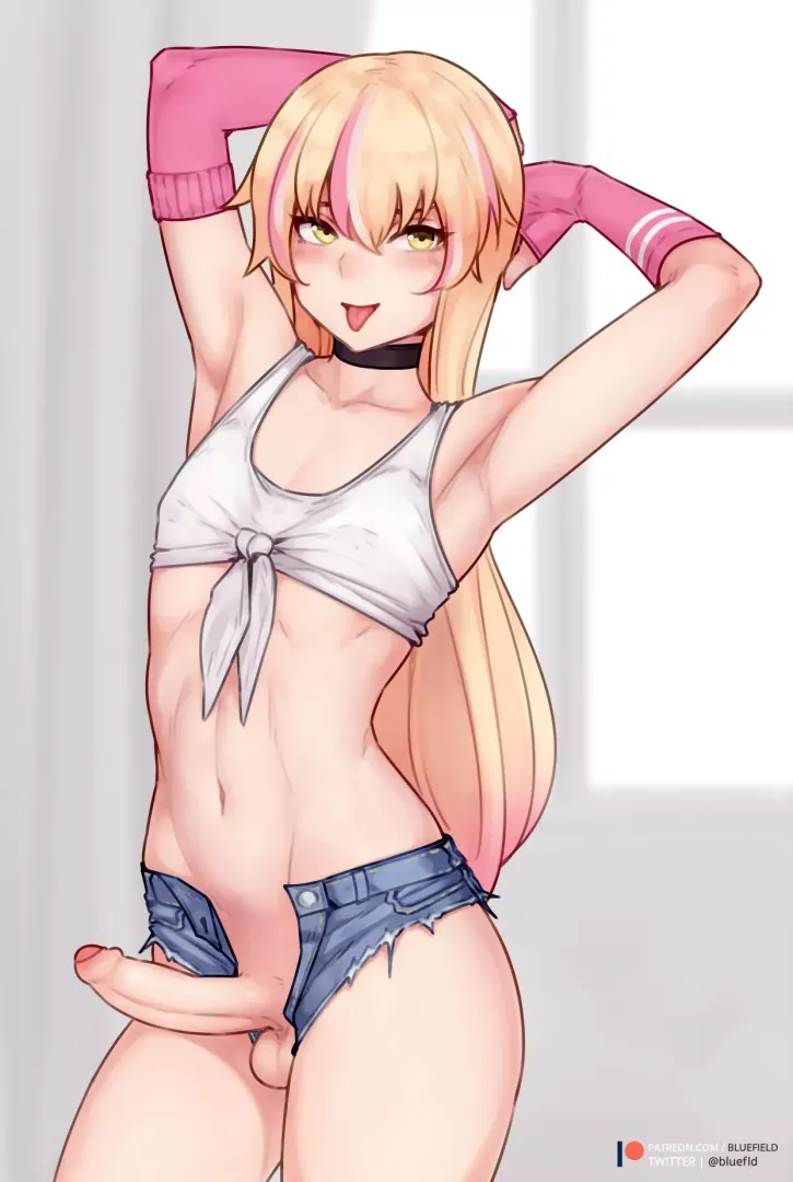 Oops~ my zipper always goes down like this in these shorts... could you ~come♡ and help put things back in place?