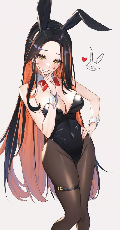 Orange Streak Bunny Girl [Artist's Original]