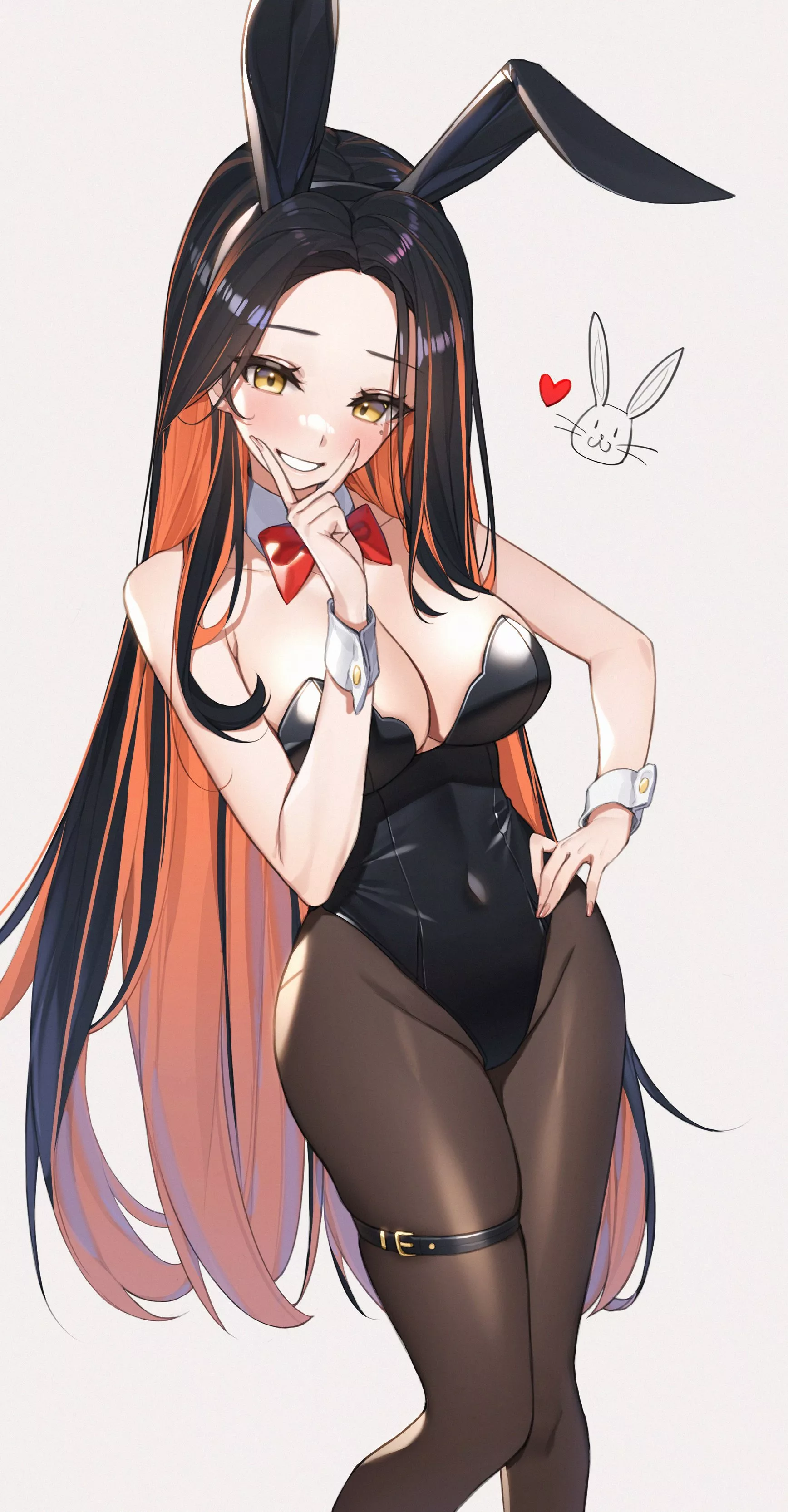 Orange Streak Bunny Girl [Artist's Original]