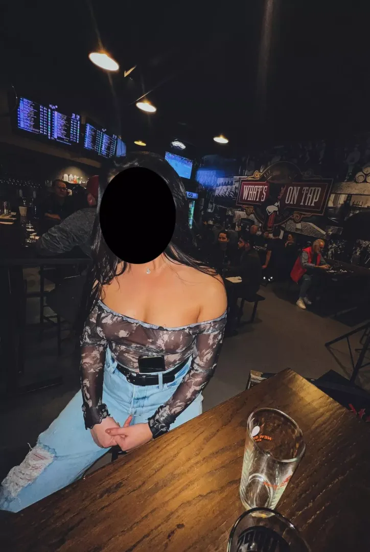 Out for beers.
