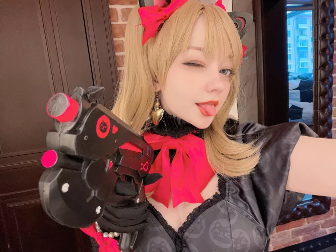 Overwatch D.va skin Black Cat cosplay by Shorinya