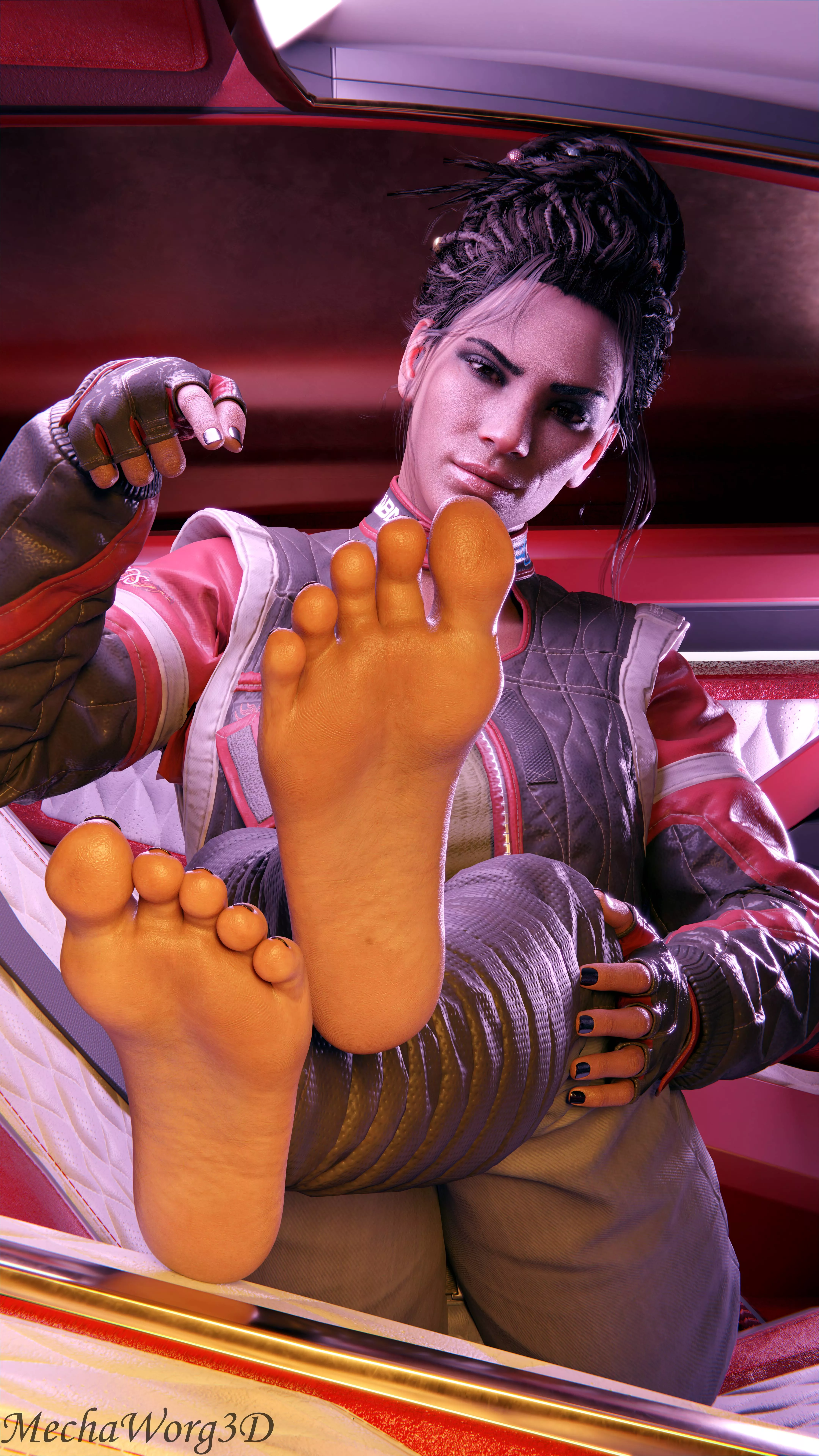 Panam Finally Takes Her Boots Off, Hi Res (MechaWorg3D) [Cyberpunk 2077]