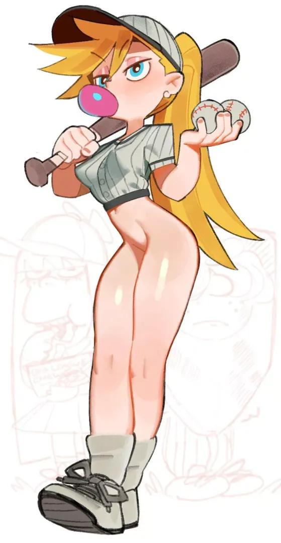 Panty plays baseball