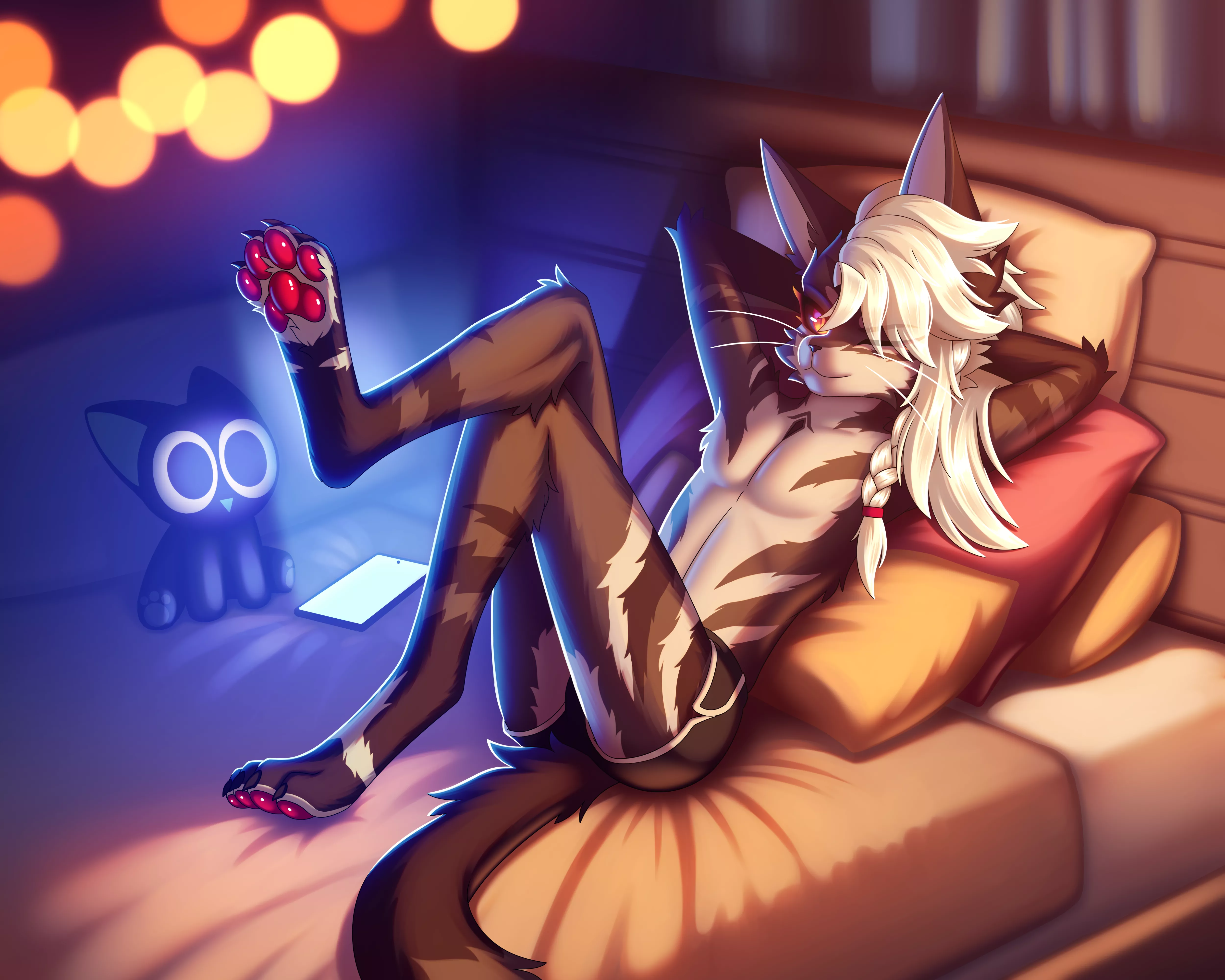 Paws up! (Art by me @grimspore)