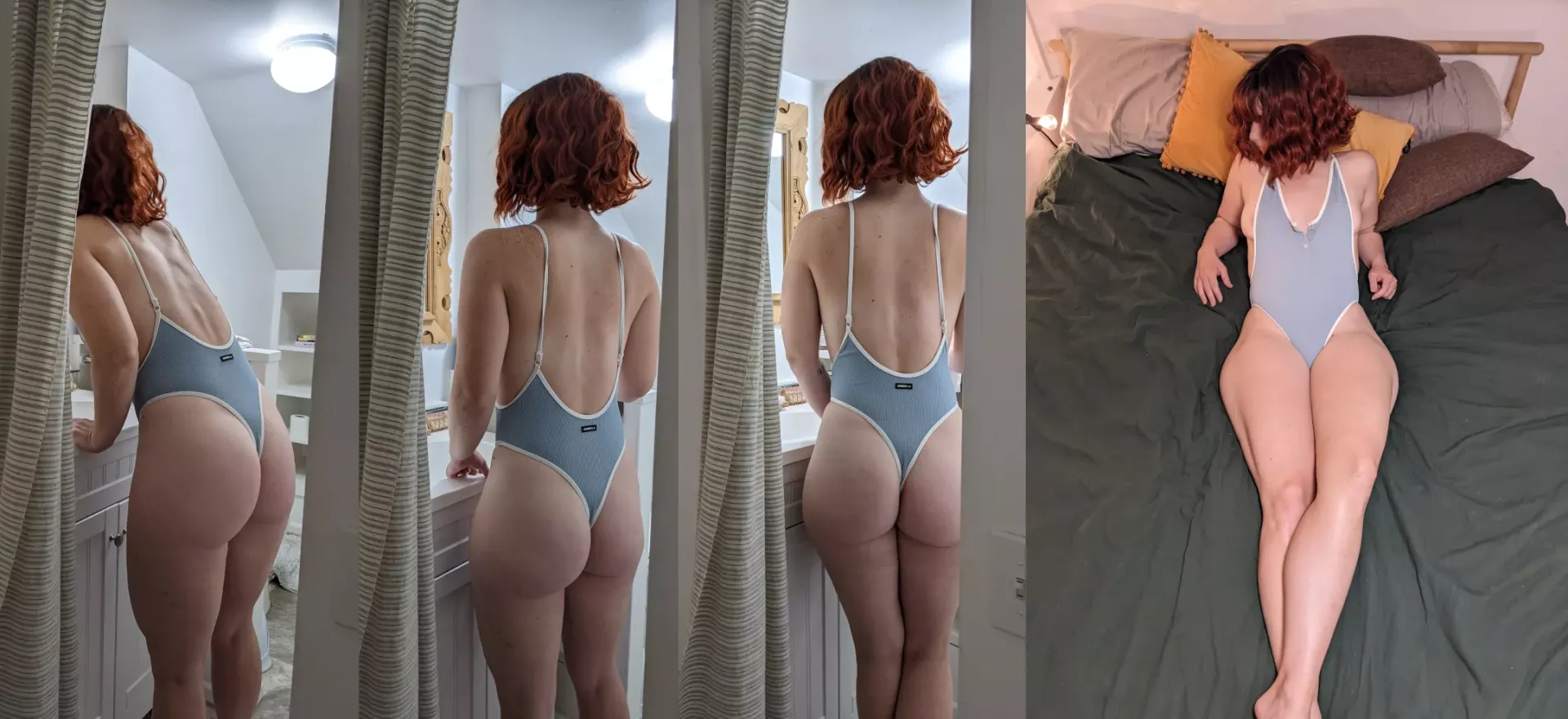 Peeking through the curtains as my gorgeous wife gets herself ready for you