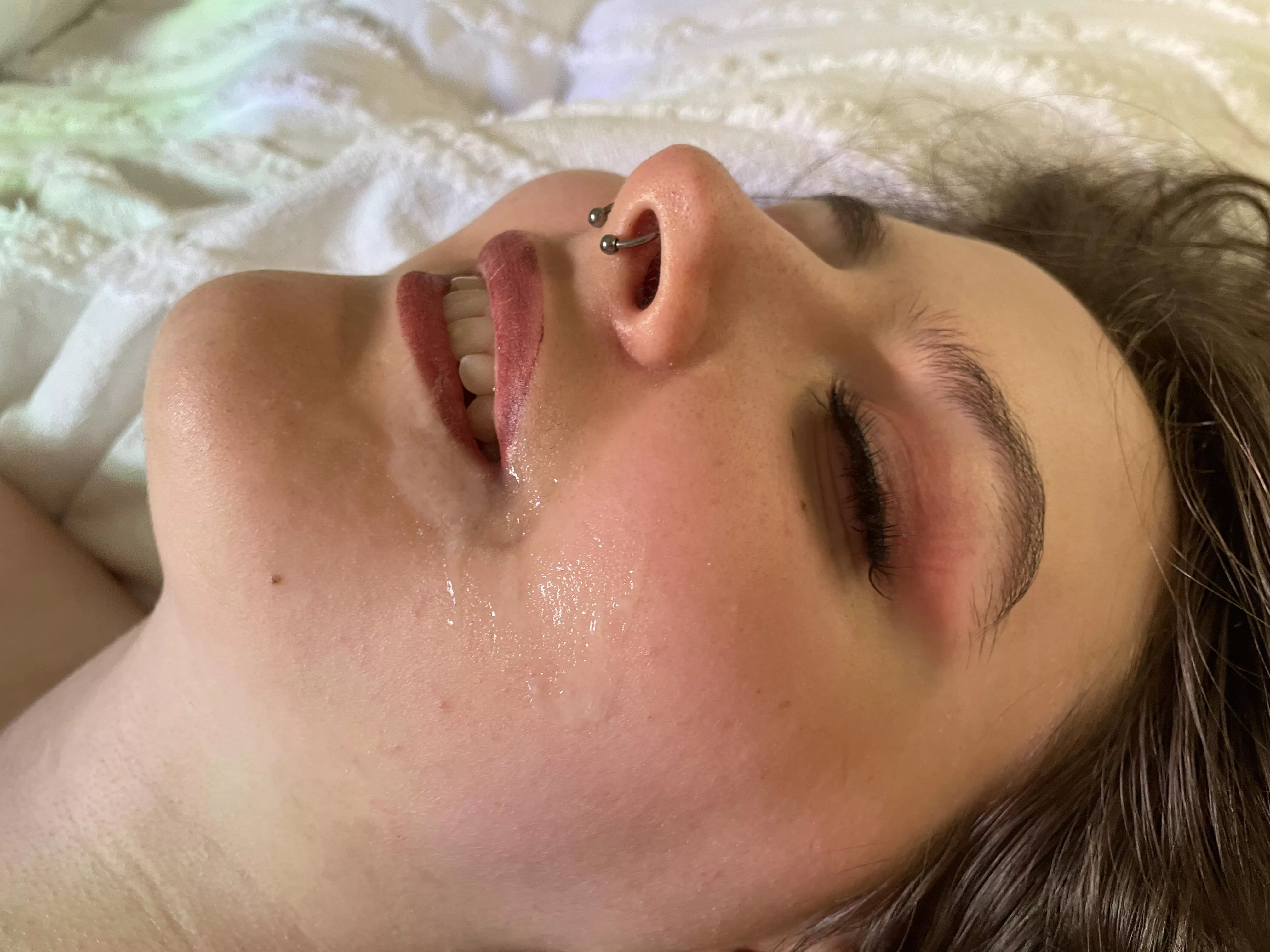 Photo of me after swallowing my partner’s cum