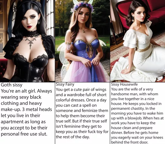 Pick a sissy life