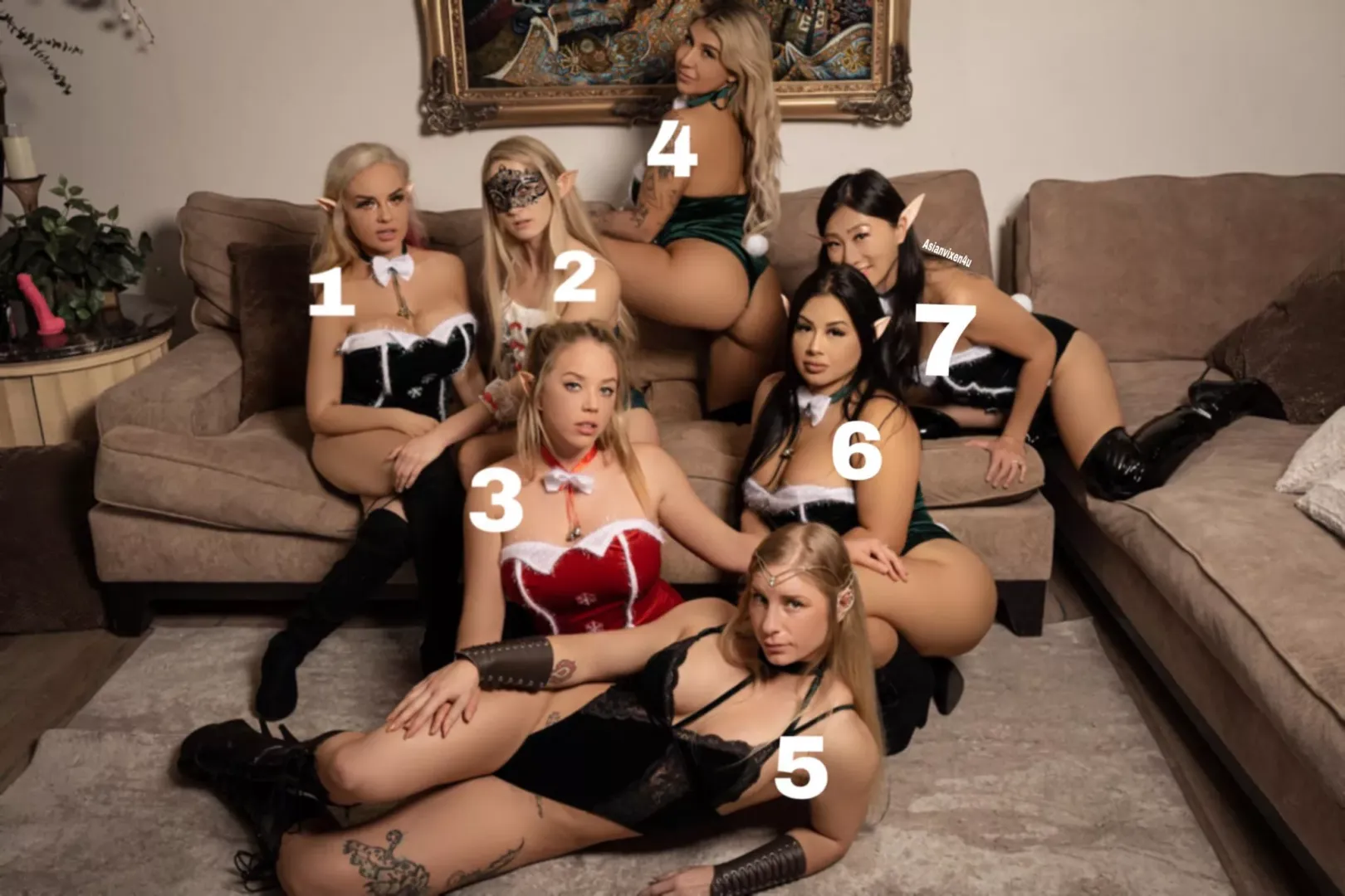 Pick which of the 7 naughty elves you wish to be your ride or die