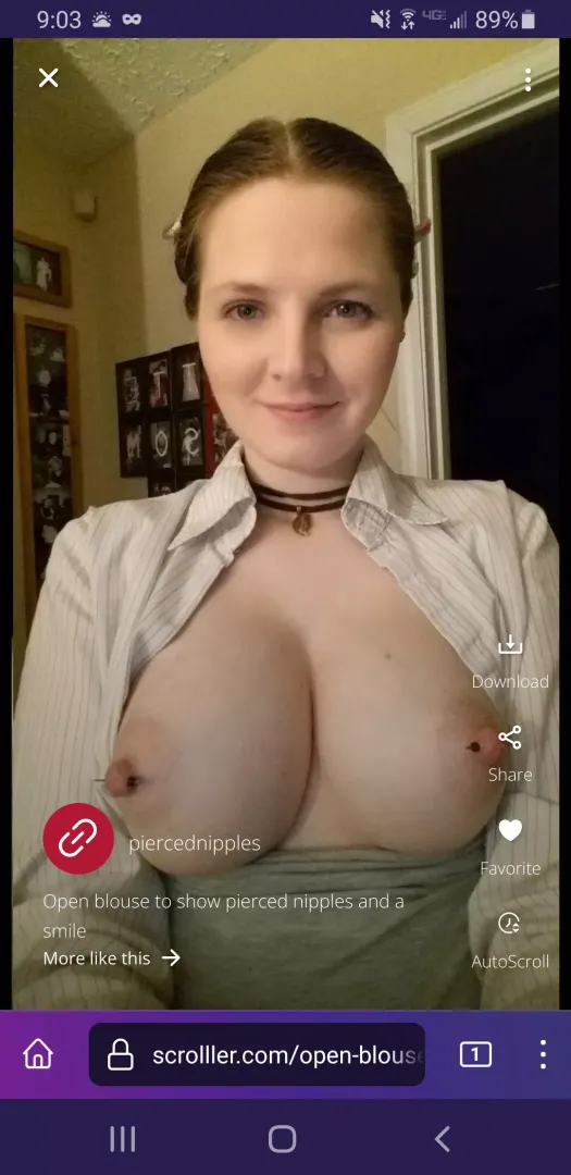 Pierced and smiling