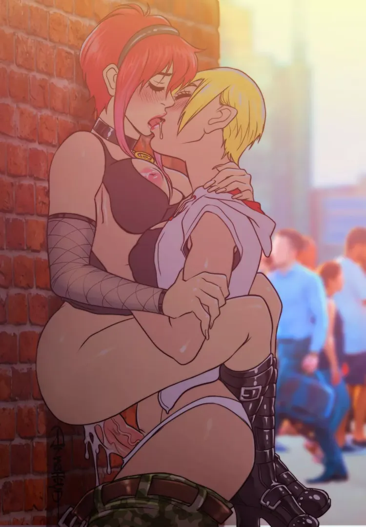 Pin her against the wall, but be gentle.