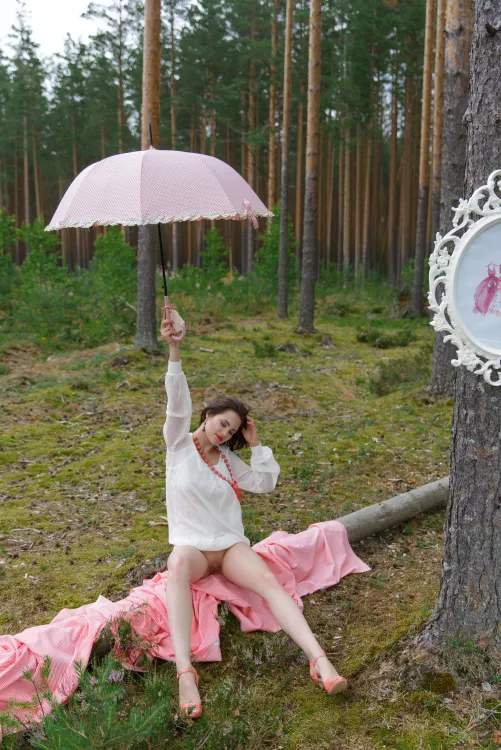 pink dreams in the forest