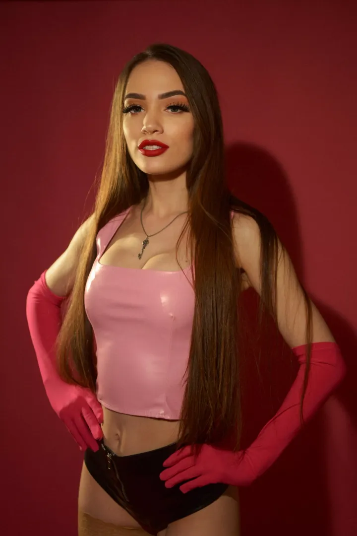 Pink leather