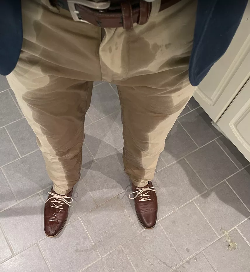 Piss in a condom on my way home from work, until it burst in my pants.