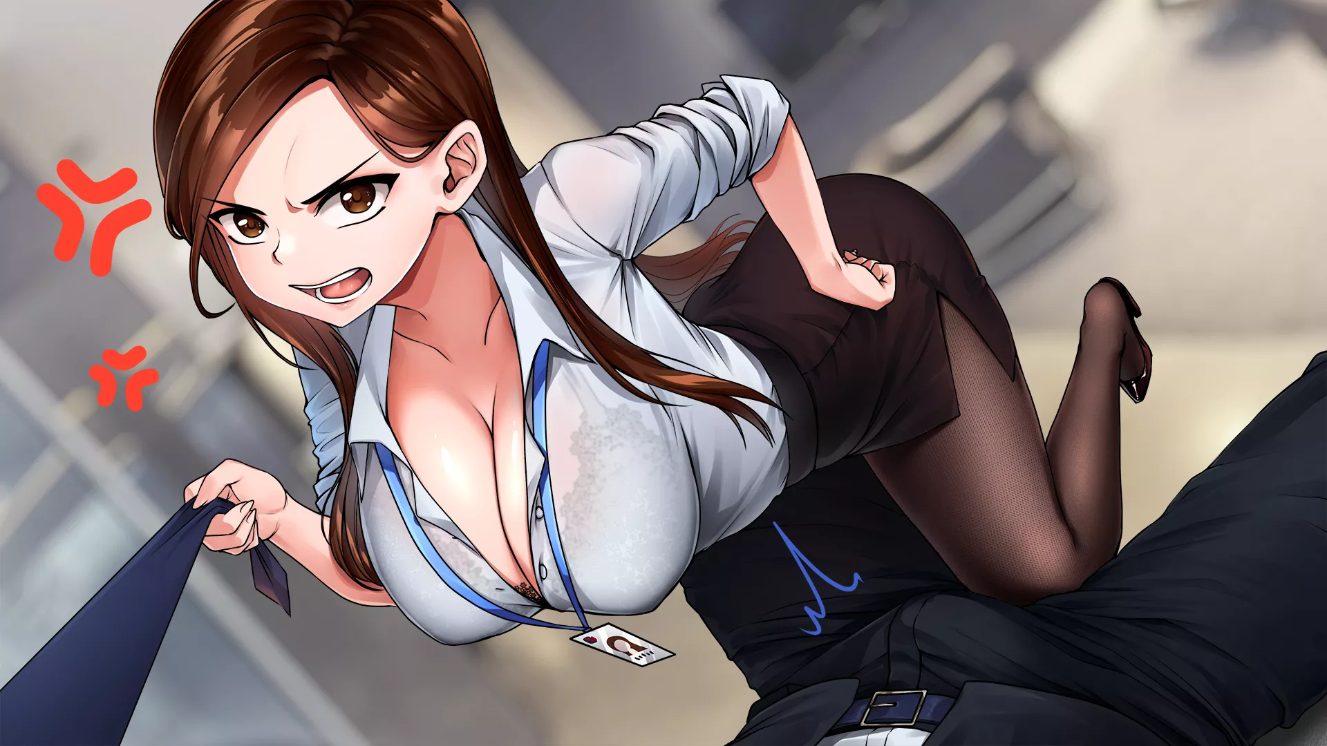 Pissed off boss lady
