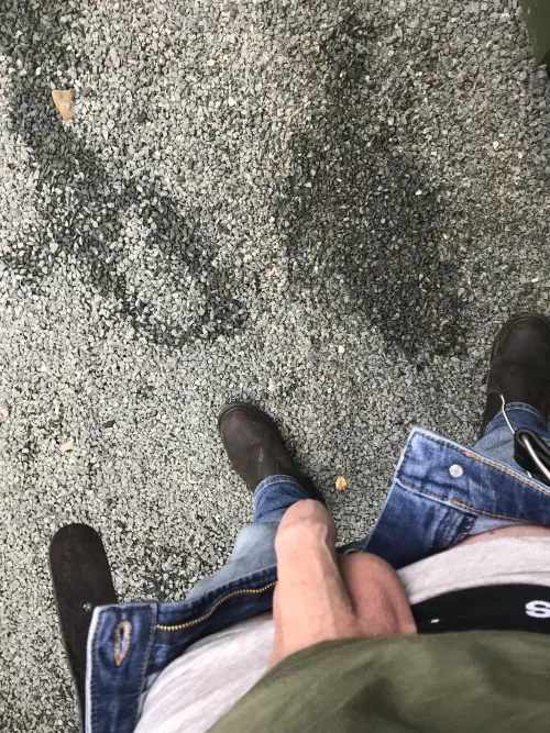 Pissing outdoors. My straight mate always watches when I ask him it feels good