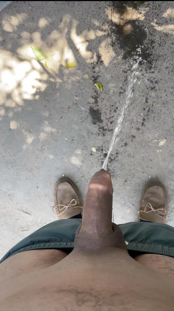 Pissing outside