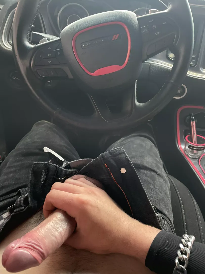 playing with myself in a public parking lot