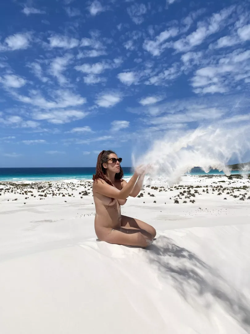 Playing with sand