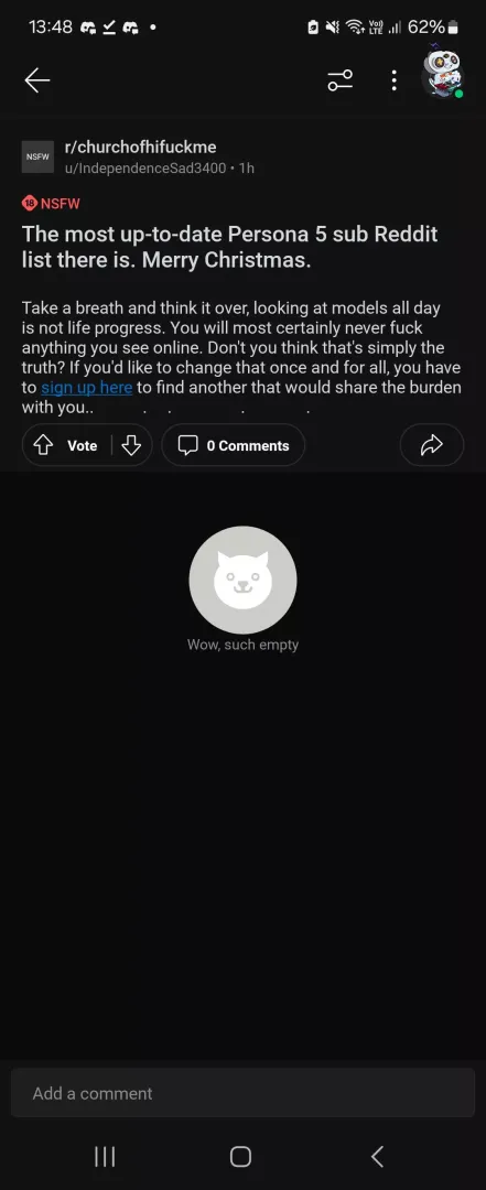 Please be on the lookout for this in other NSFW subreddits. It is a dating site 