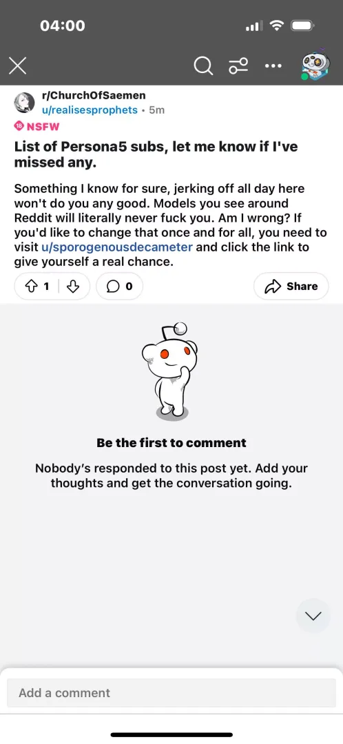 Please be on the lookout for this in other NSFW subreddits. 