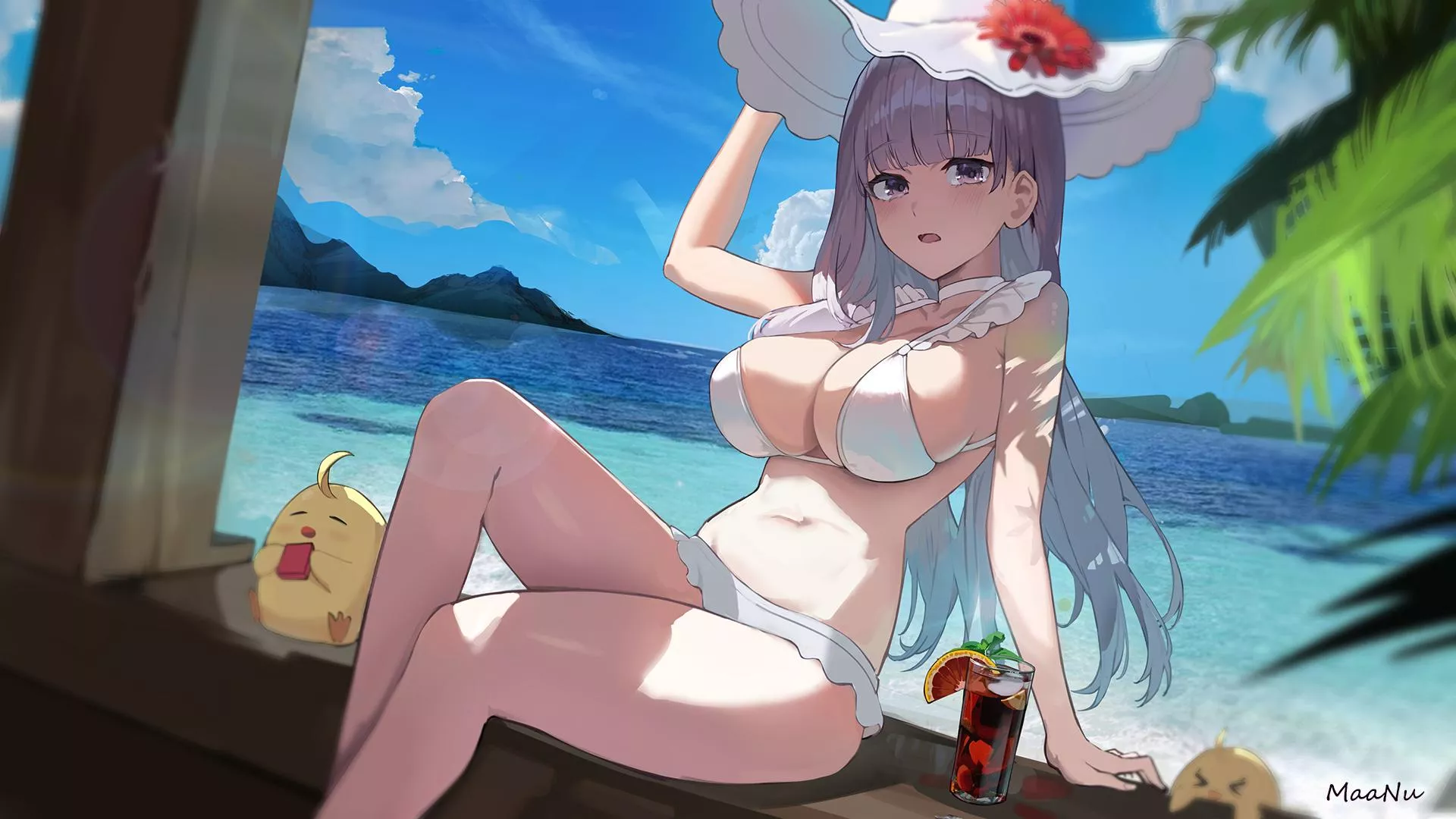 Plymouth on a sunny day by the shore (By Maanu@お仕事募集中) [Azure Lane]