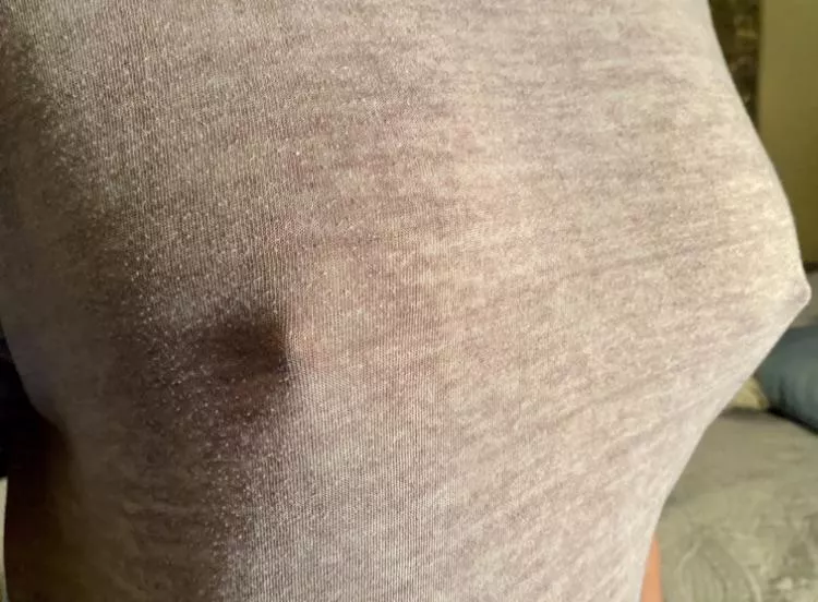 Poking out
