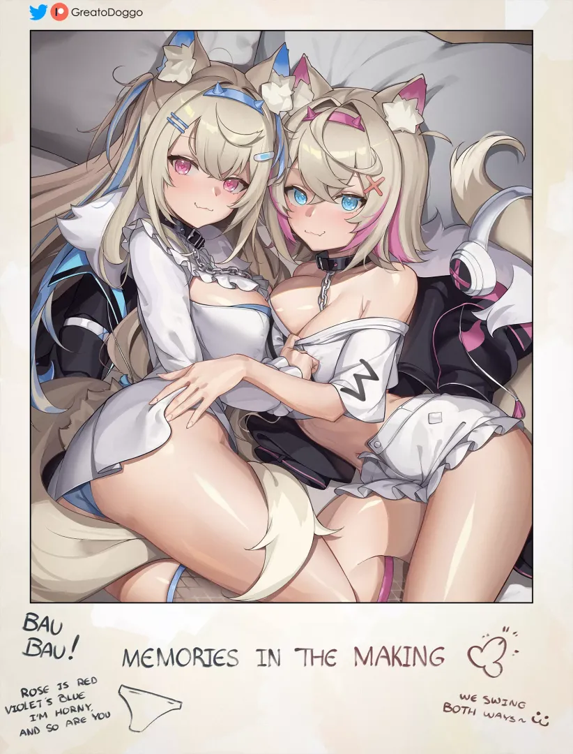 Polaroid session with Fuwamoco (GreatoDoggo)