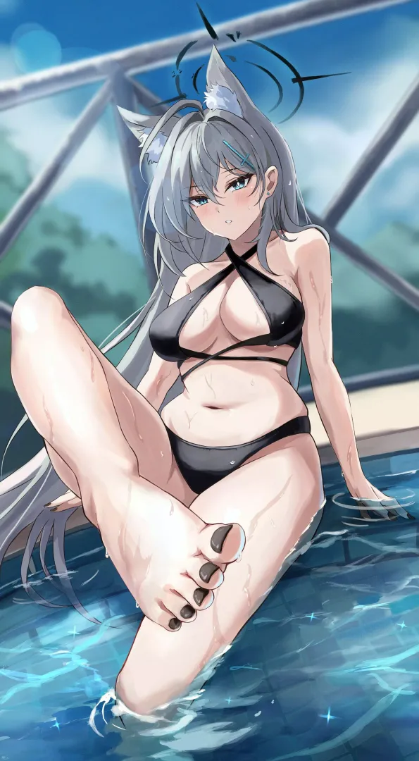 poolside Shiroko (@yato _wz)[Blue Archive]