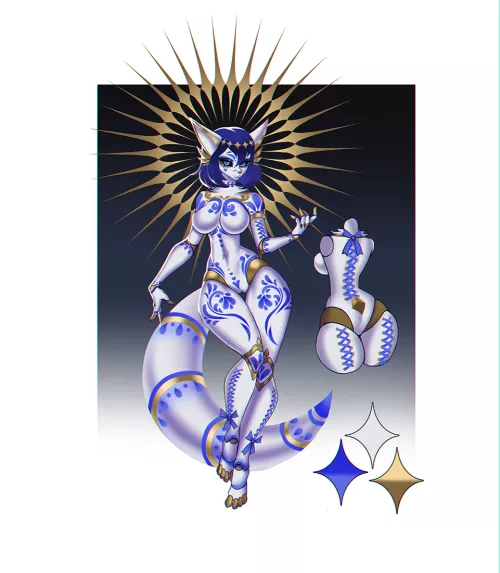 Porcelain fox -new adopt [F] (InoMoon)