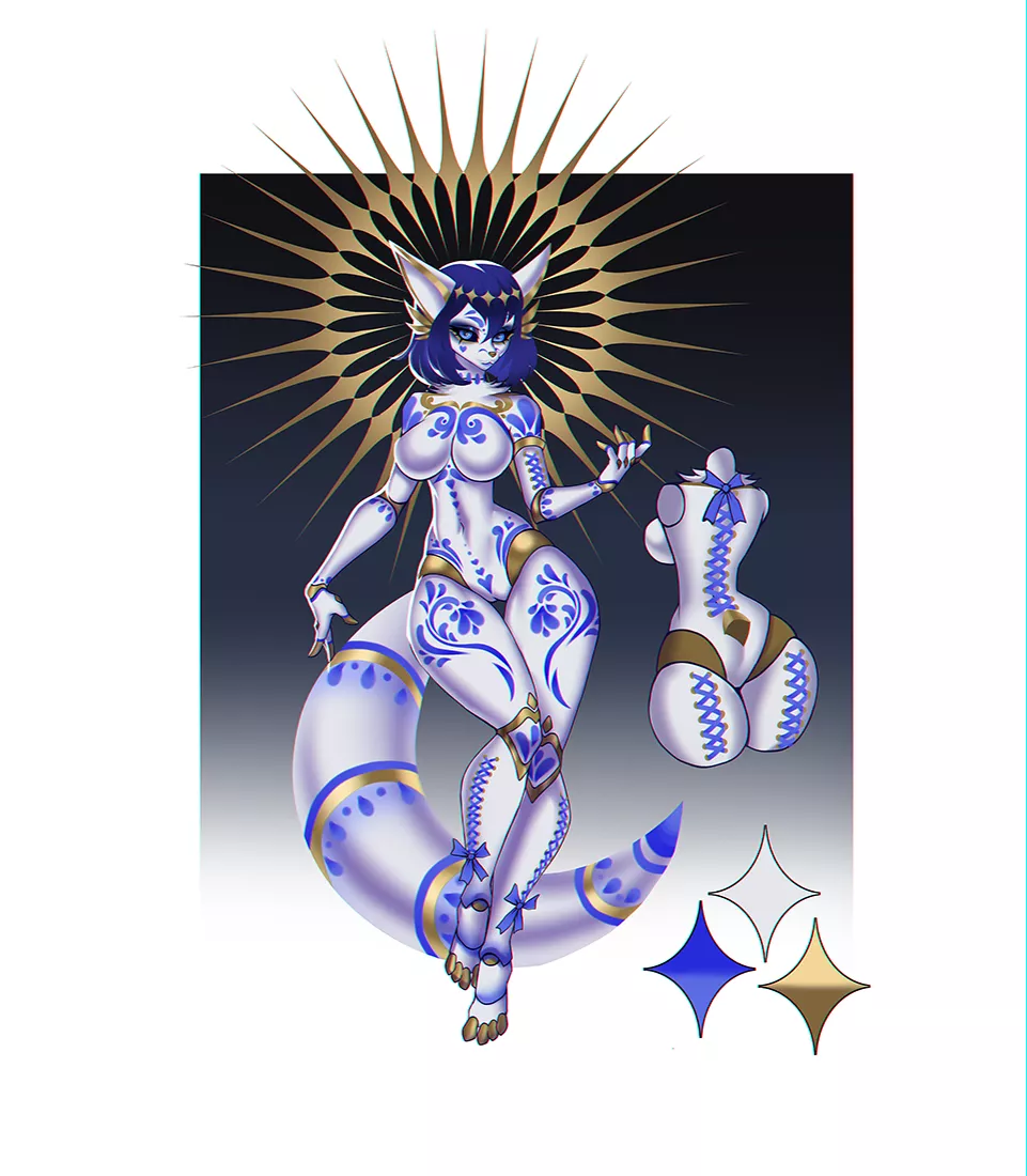 Porcelain fox -new adopt [F] (InoMoon)