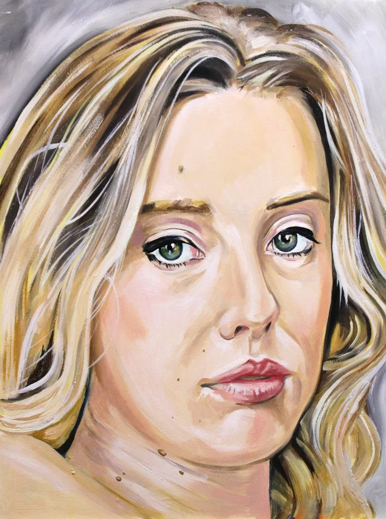 Portrait of Haley Reed. Oil artwork.