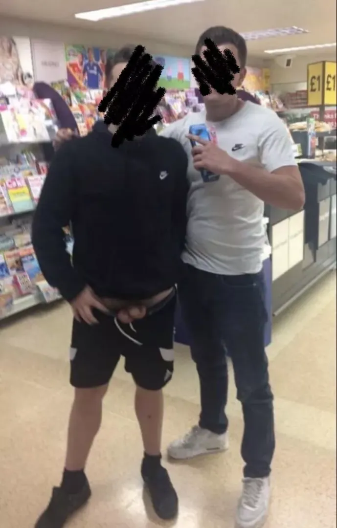Posing at the shops