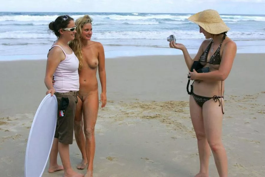 Posing with a Nude Girl