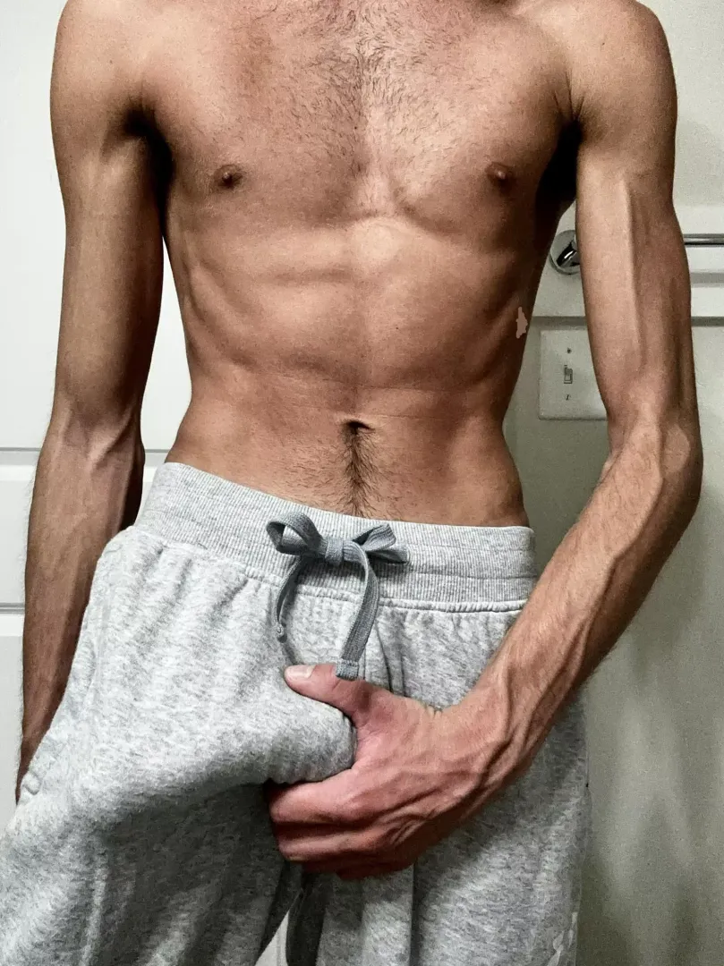 Post gym bulge