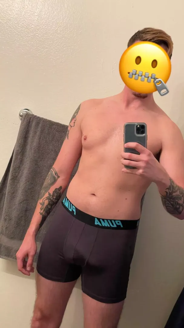 Post gym bulge.