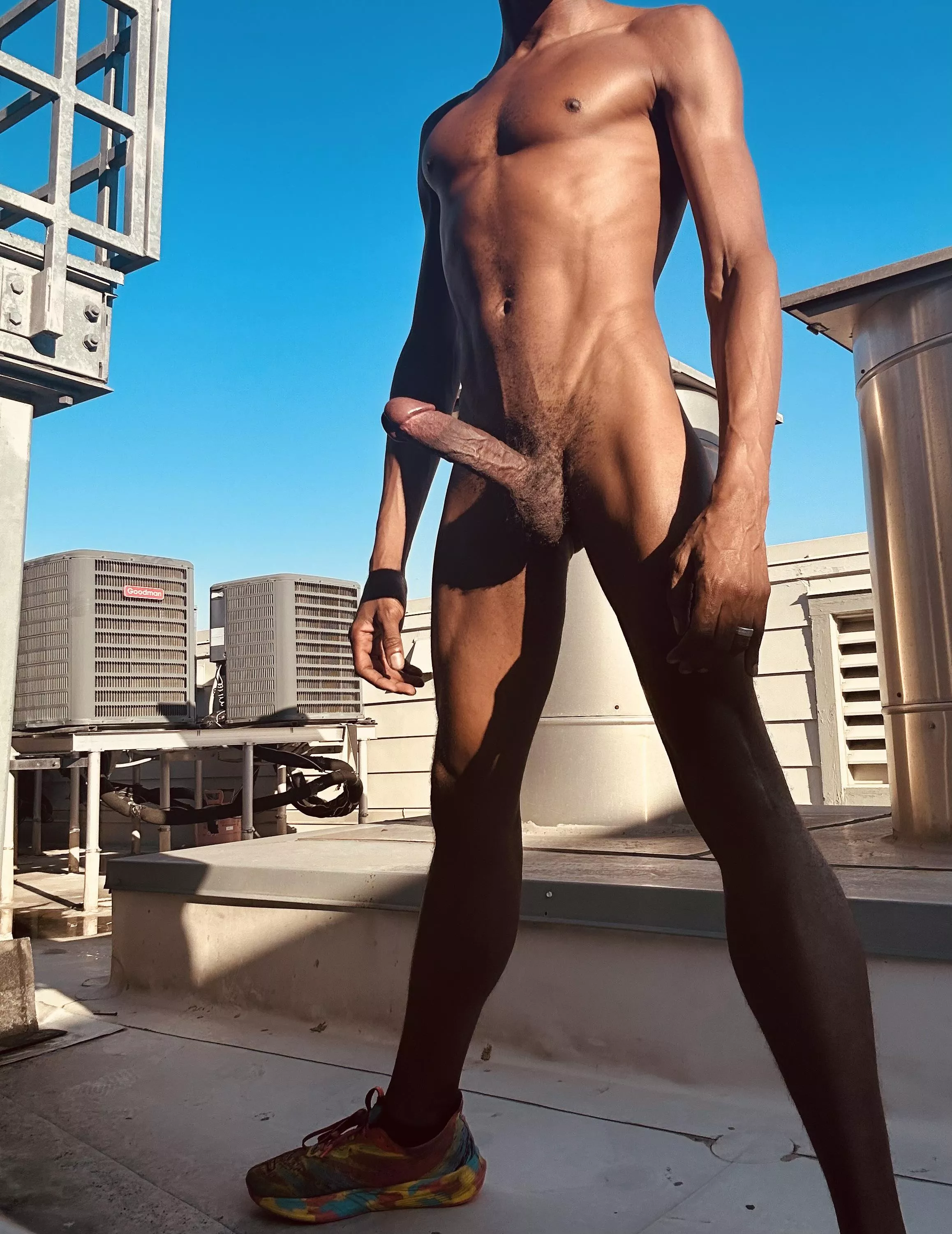 Post run rooftop cool down.