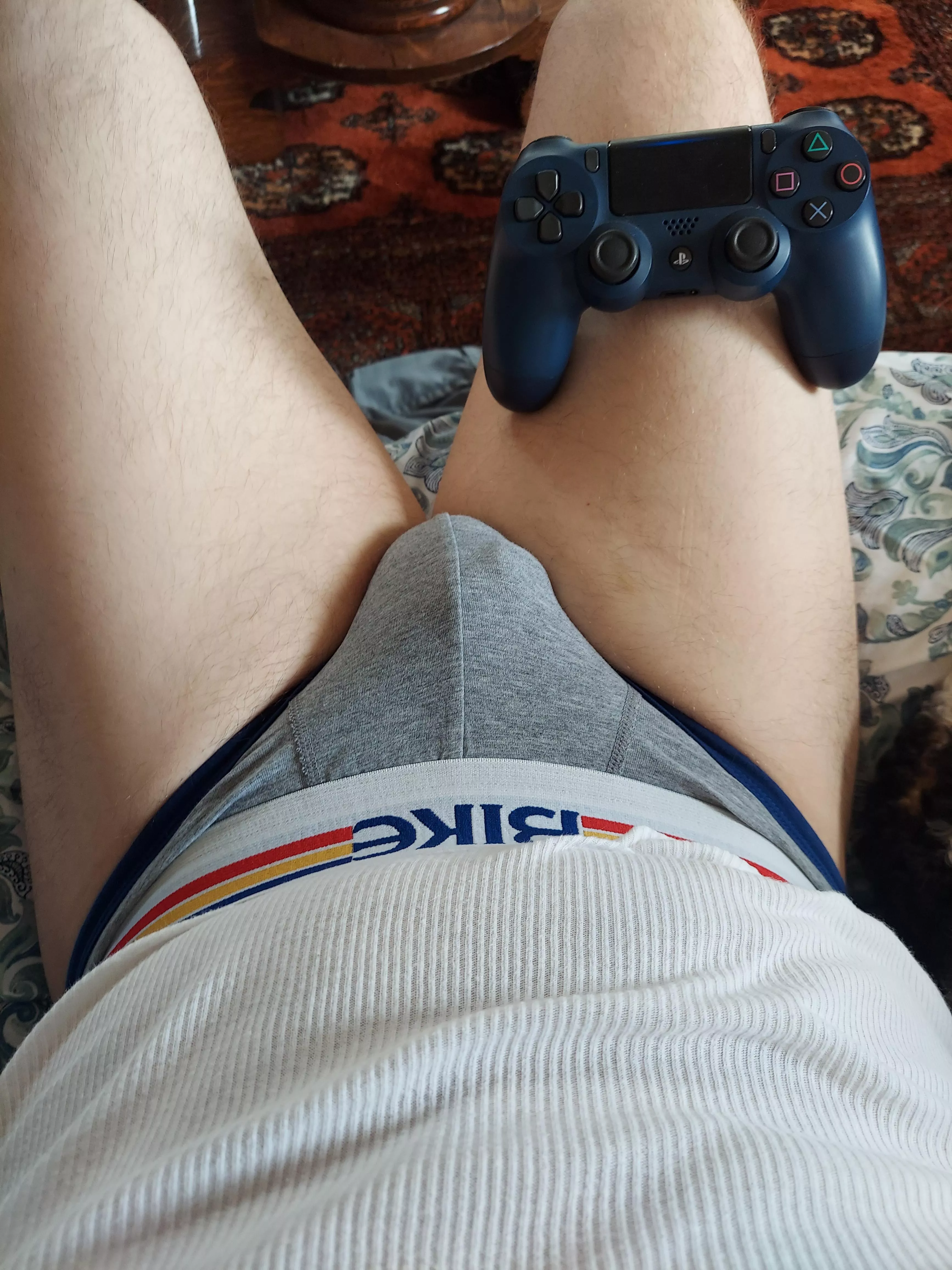 Post shower gayming in briefs