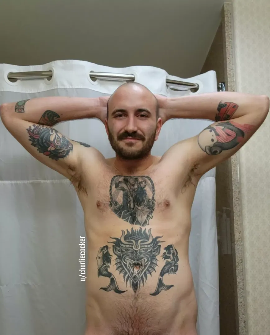post shower goofing