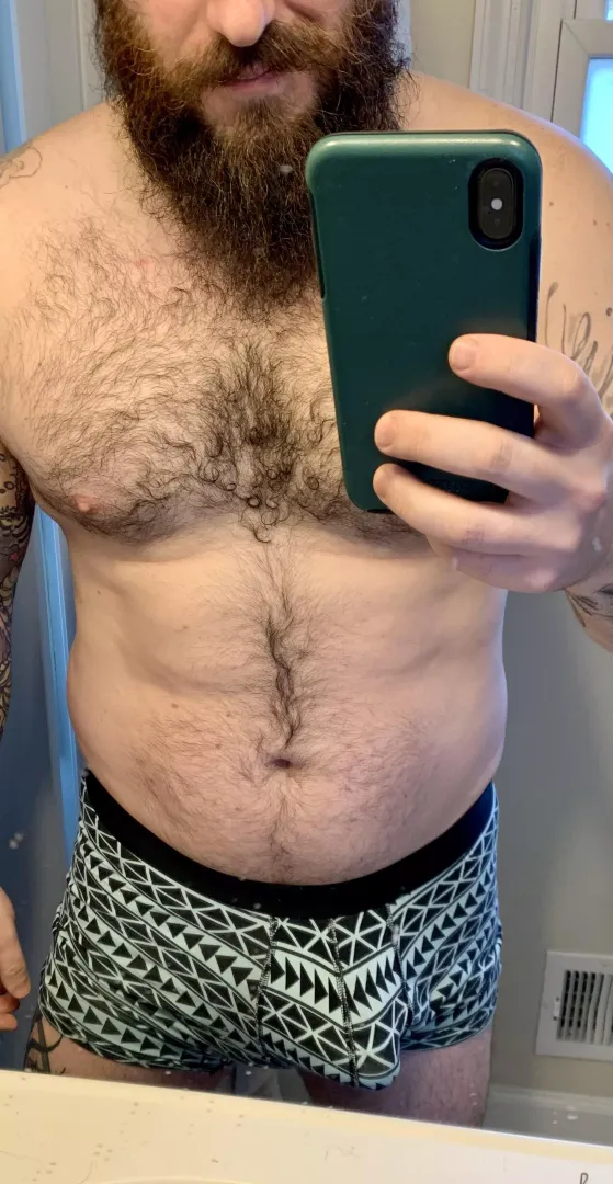 Post-workout bulges always seem to be a bit bigger…