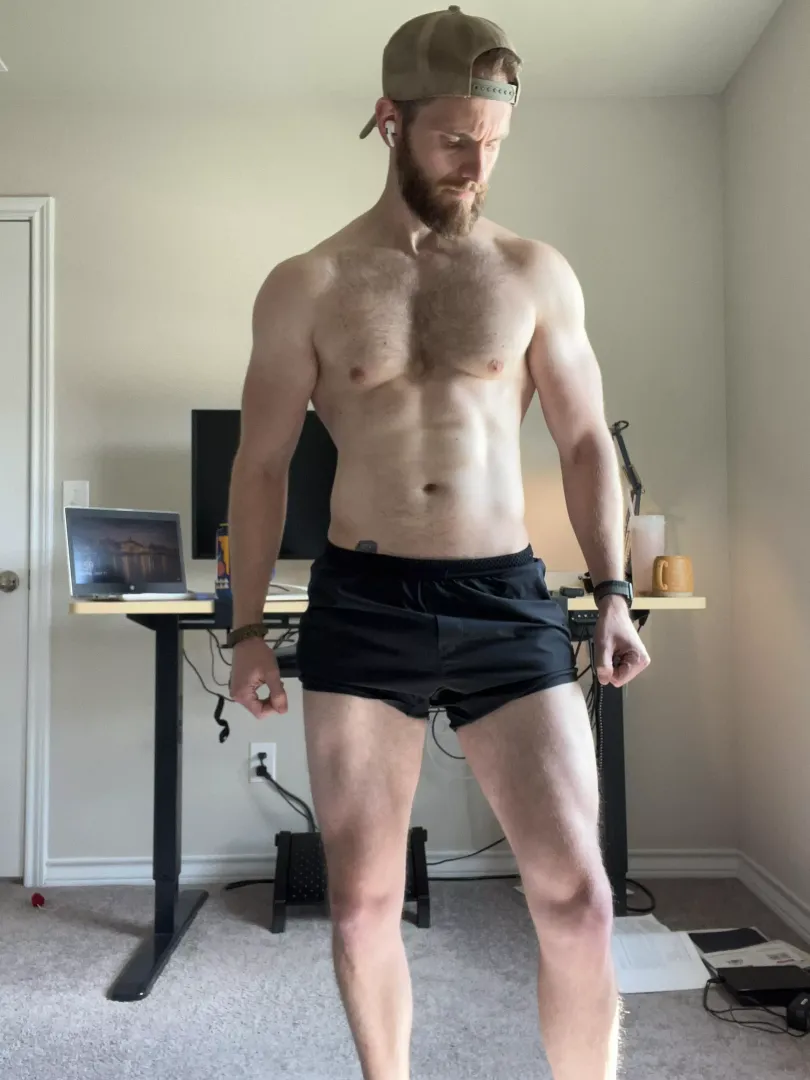 Post-workout. Care to join me for a shower?