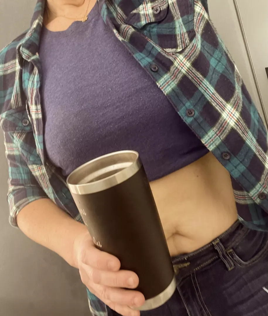 Post-workout protein + coffee. (F) needed the extra boost.