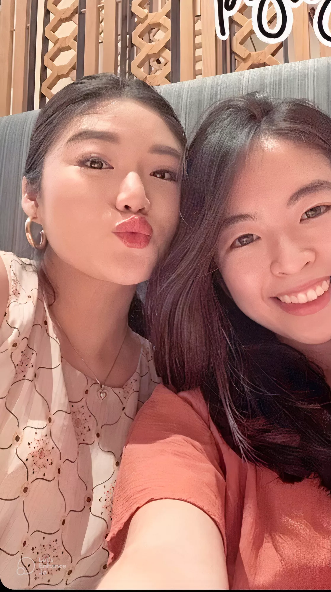 Pouty-Lip Kiss With My Sister. (Follow for daily updates)